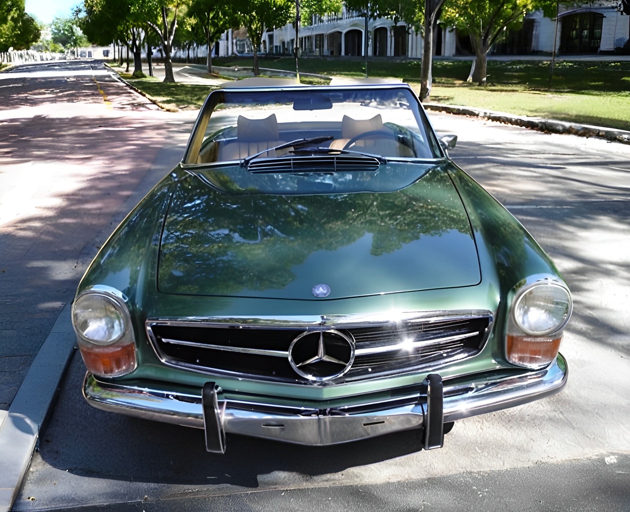 This rare 1970 Mercedes-Benz 280SL Pagoda combines pristine originality, professional service history, and classic German convertible charm.